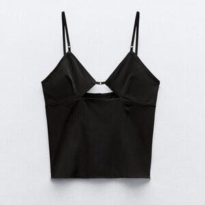Zara Black Cutout Camisole Top